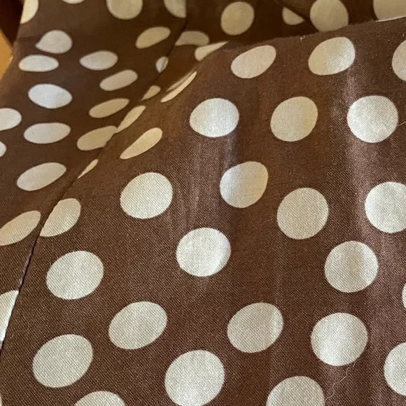 Anne Klein Dress Brown & White Polka Dot Cotton
Summer Dress Size 4 ( S ) - Picture 4 of 8